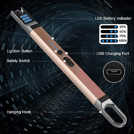 USB Rechargeable Candle Lighter | Flameless Plasma Arc Lighter