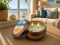 10 oz Soy Blend Candle Gold Tin | Coastal Handcrafted Candle