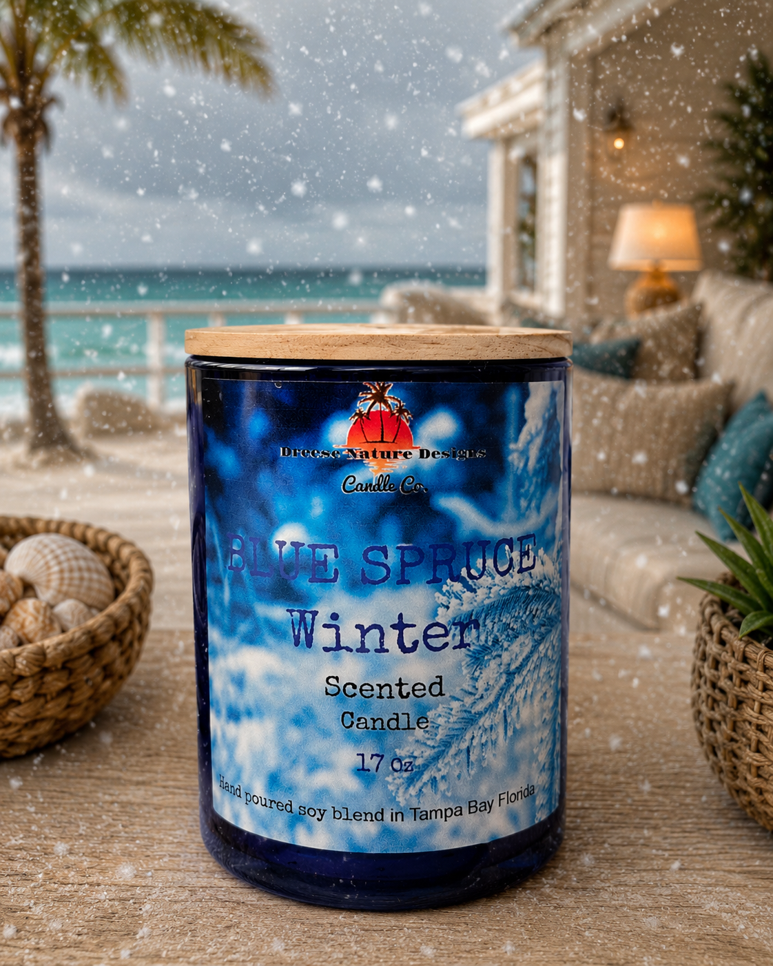 17 oz Soy Blend Tumbler Candle | 100 hours Long-Lasting Coastal Candle