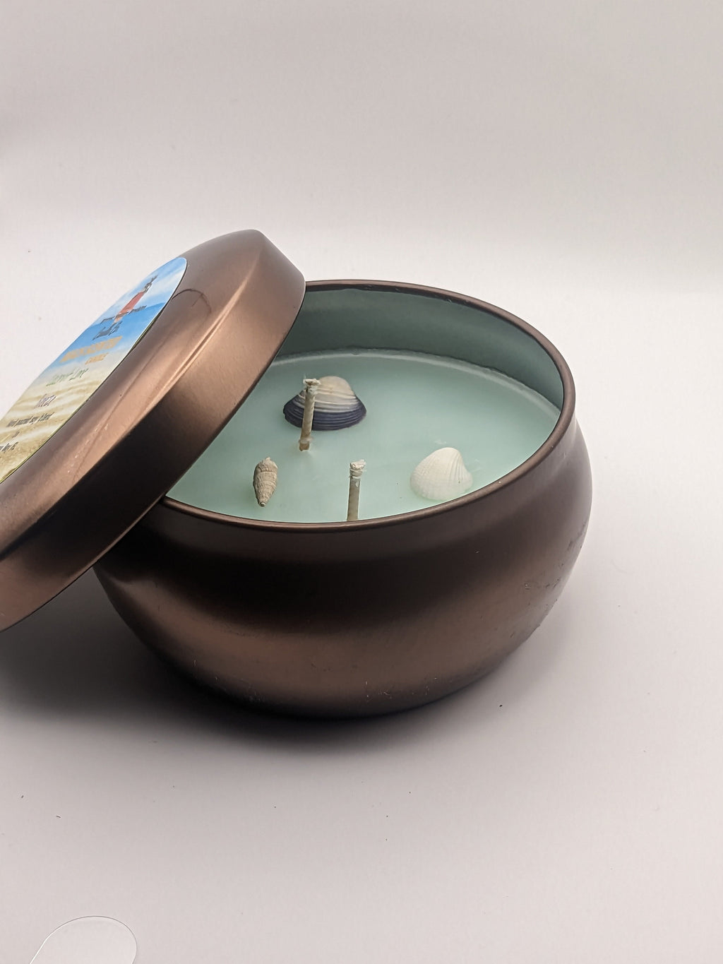 10 oz Soy Blend Candle Gold Tin | Coastal Handcrafted Candle