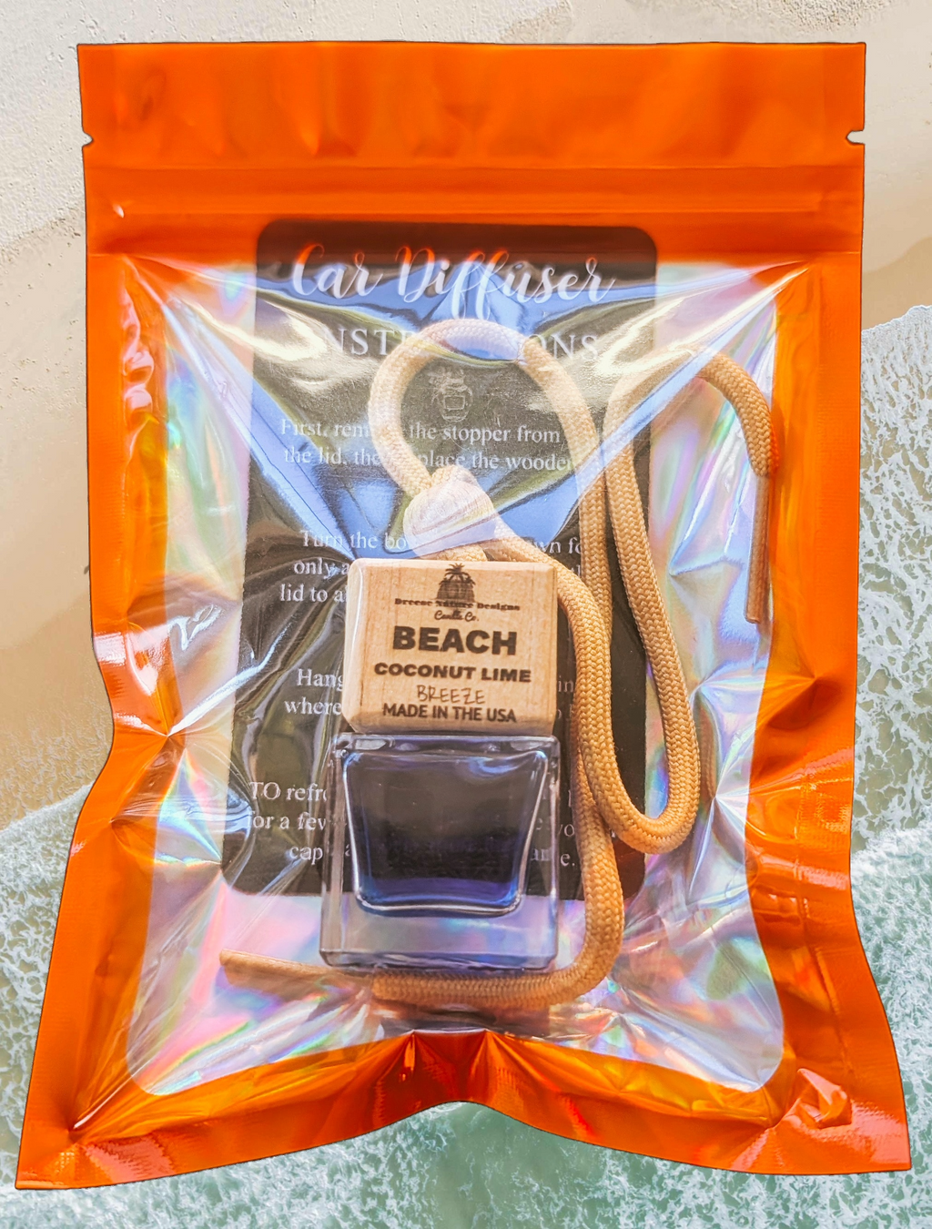 Car Scent Diffuser | Long-Lasting Coastal Hanging Air Freshener
