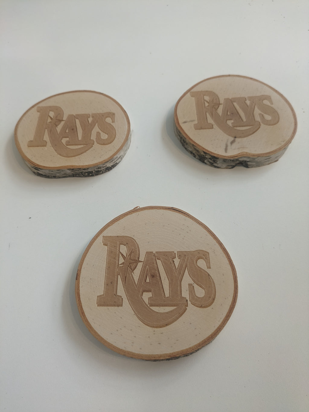 White Birch Coaster Set | Natural Wood Drink Coasters