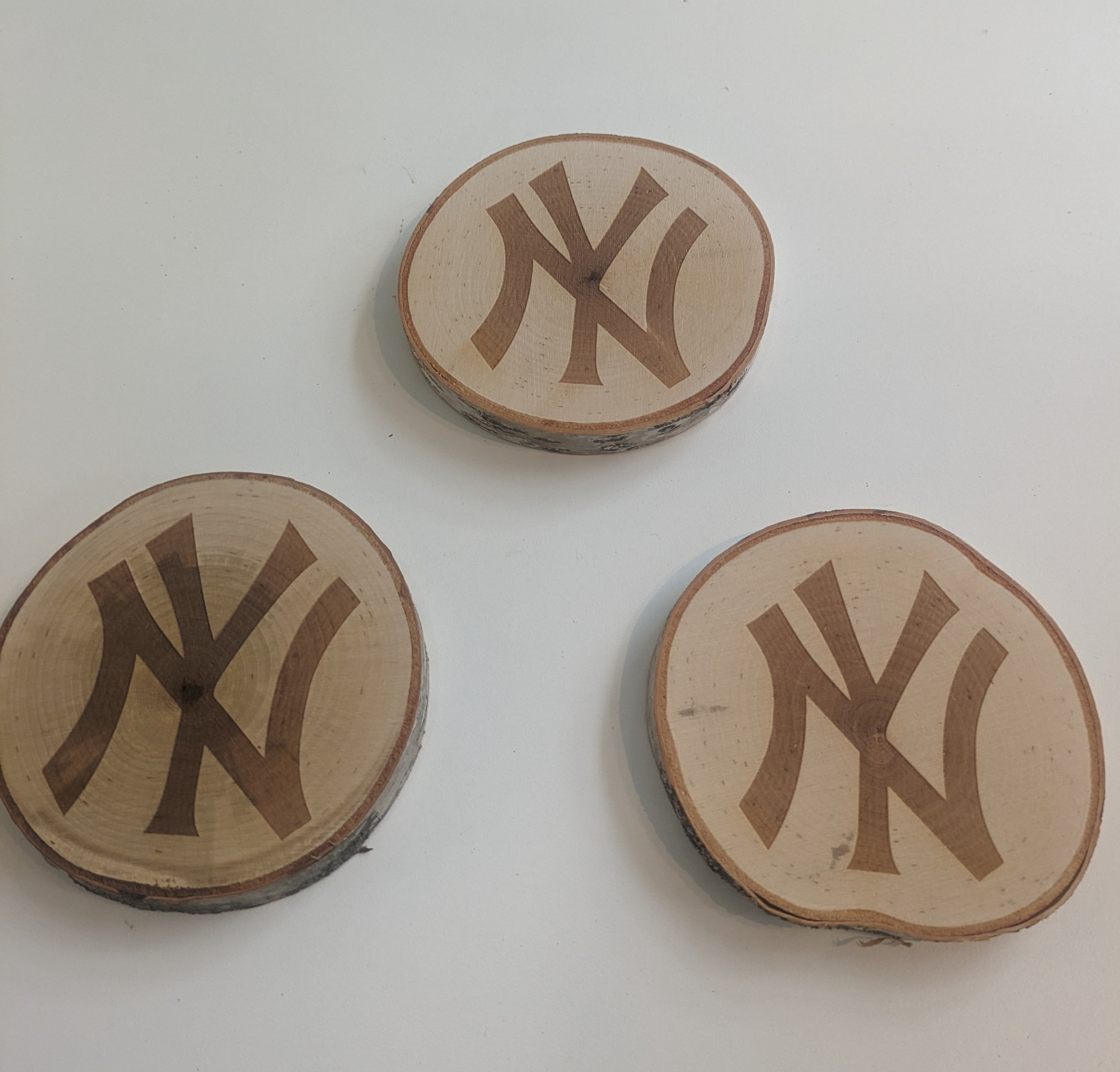 White Birch Coaster Set | Natural Wood Drink Coasters